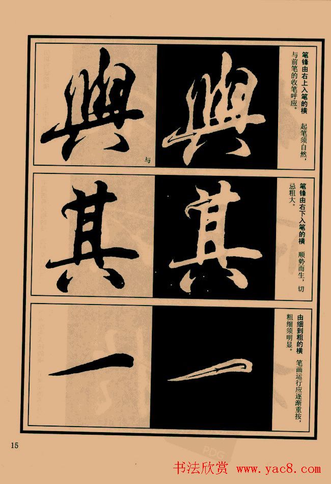 书法教程图文《兰亭序笔法详析》