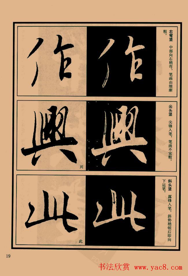 书法教程图文《兰亭序笔法详析》