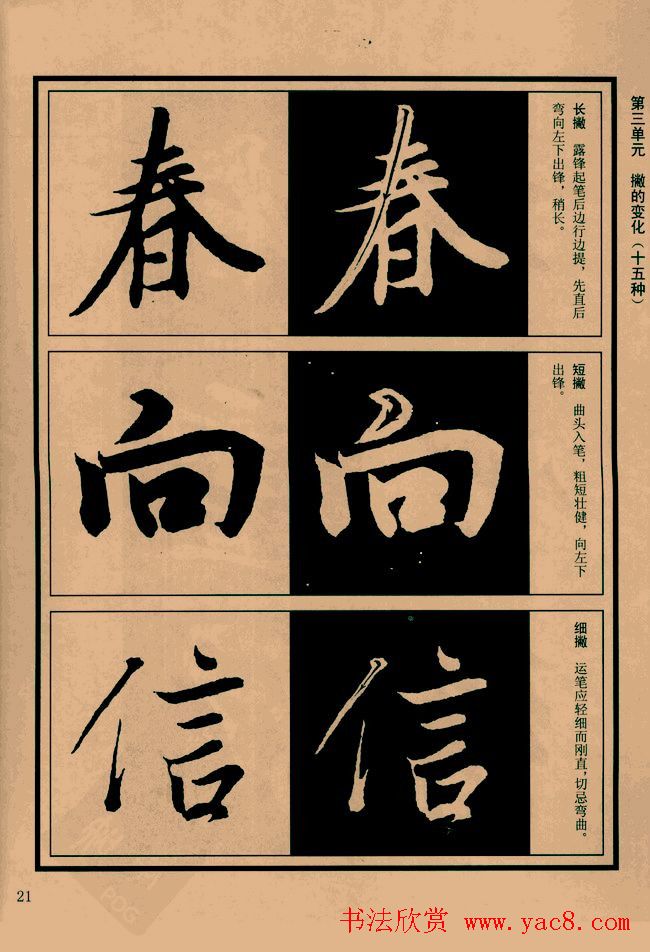 书法教程图文《兰亭序笔法详析》