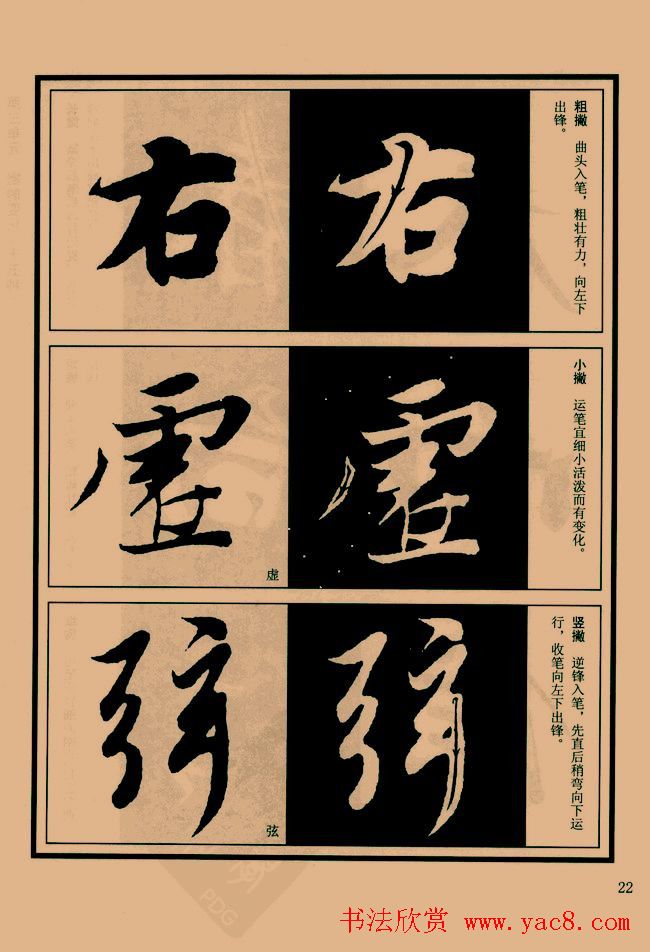 书法教程图文《兰亭序笔法详析》