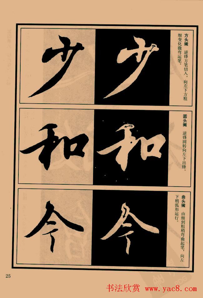 书法教程图文《兰亭序笔法详析》