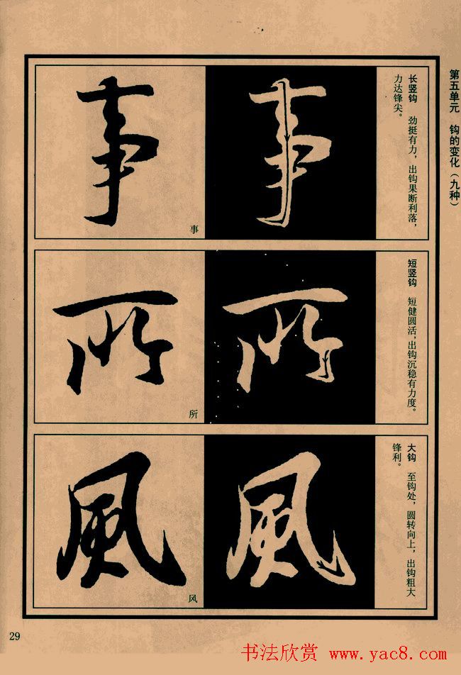 书法教程图文《兰亭序笔法详析》