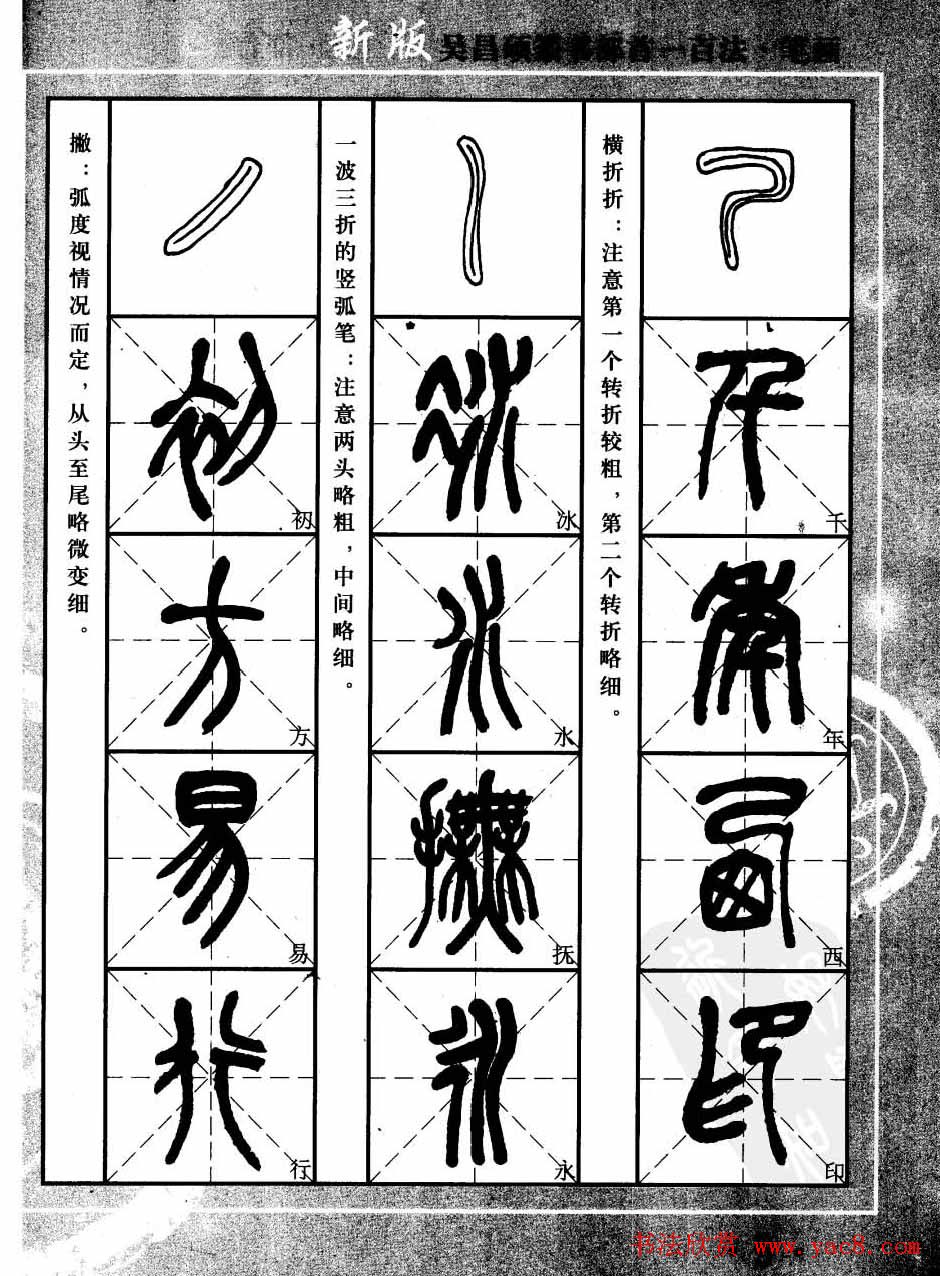 书法教程字帖欣赏《吴昌硕篆书部首一百法》