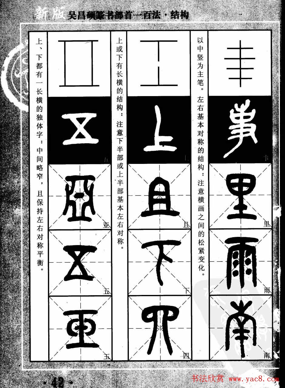 书法教程字帖欣赏《吴昌硕篆书部首一百法》