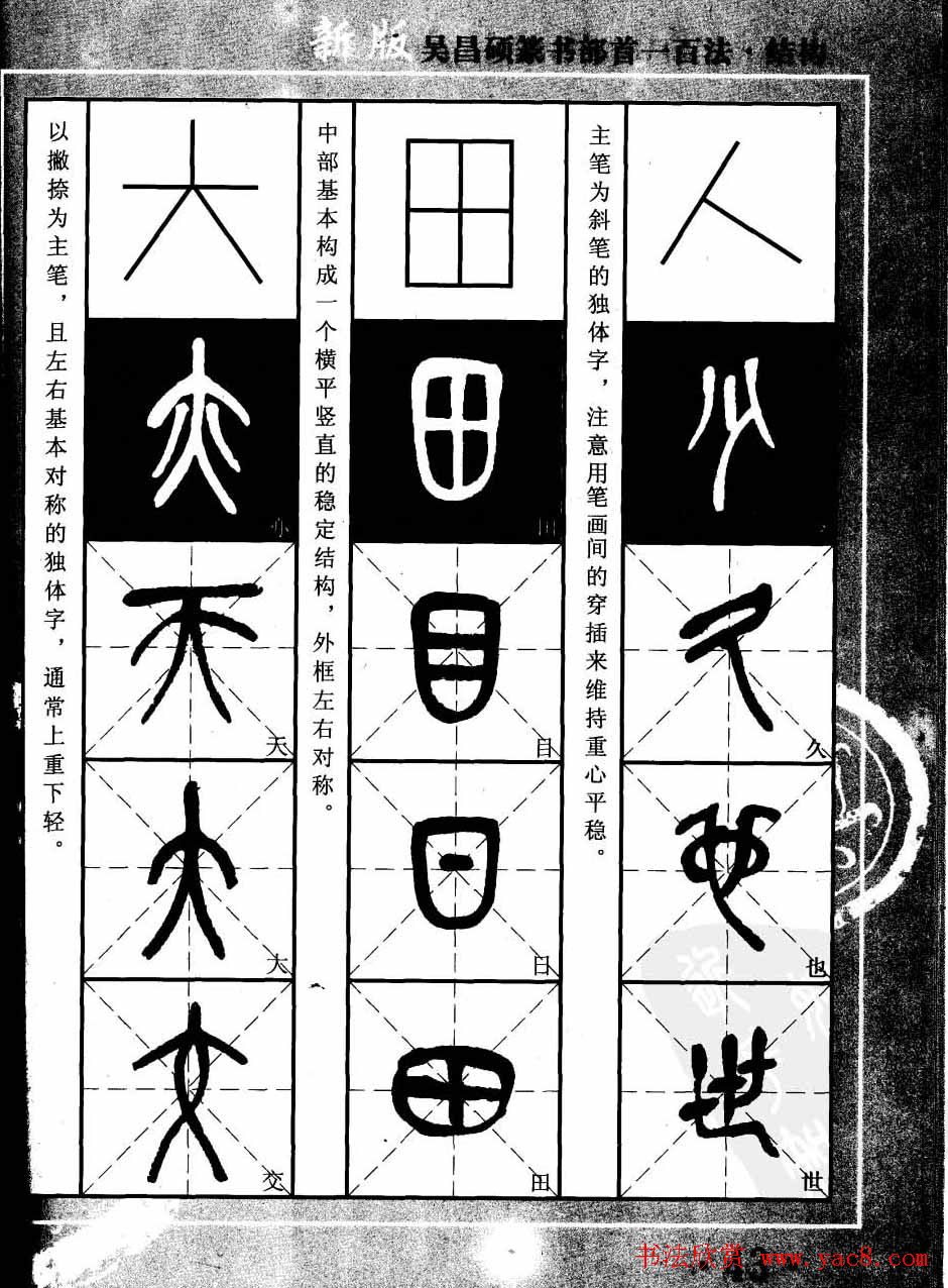 书法教程字帖欣赏《吴昌硕篆书部首一百法》