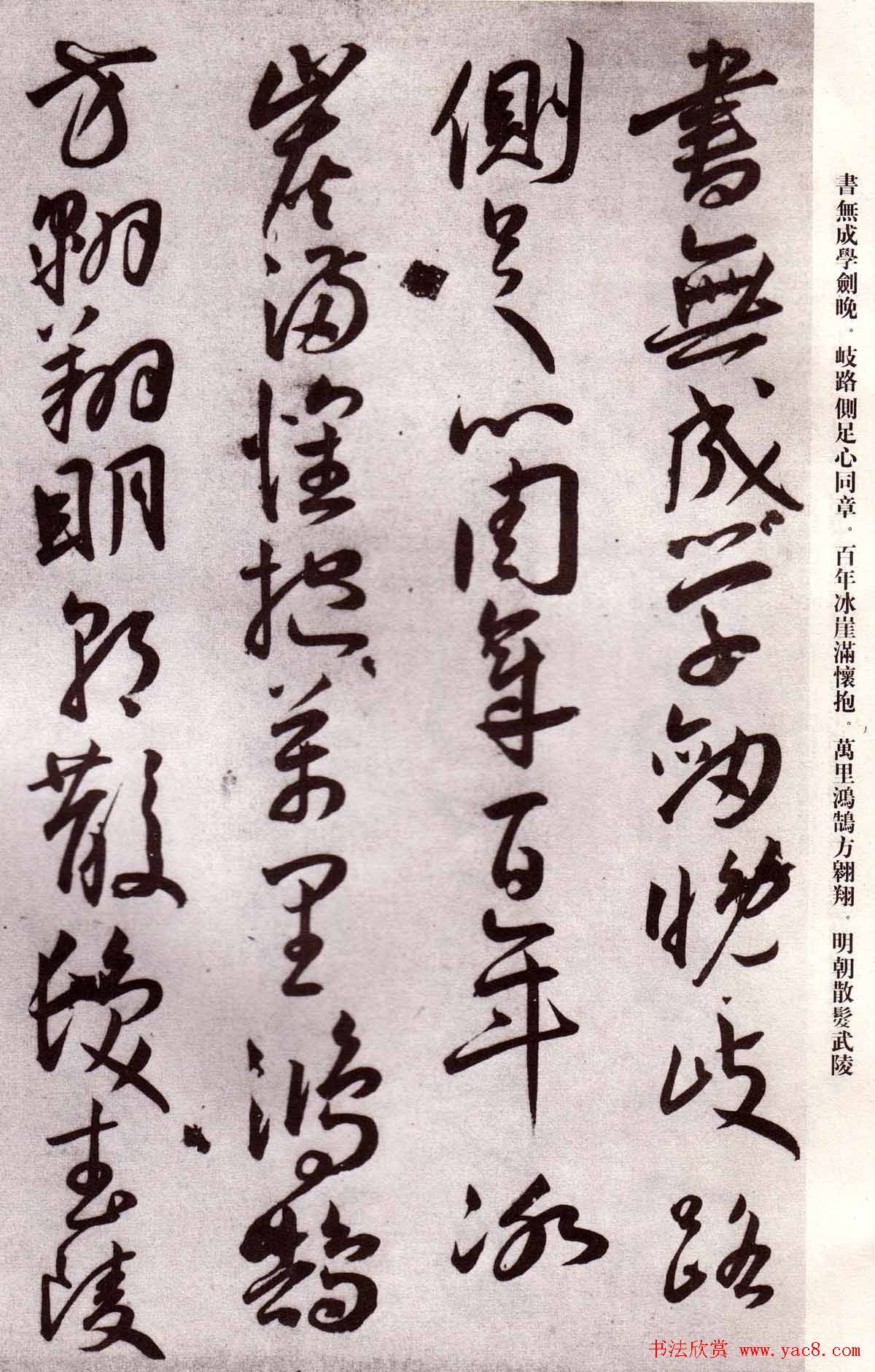 明代书法家王宠行草自书杂诗