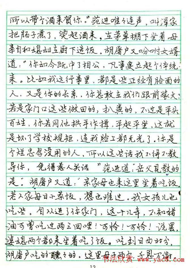 张月朗钢笔行书字帖录岳阳楼记等