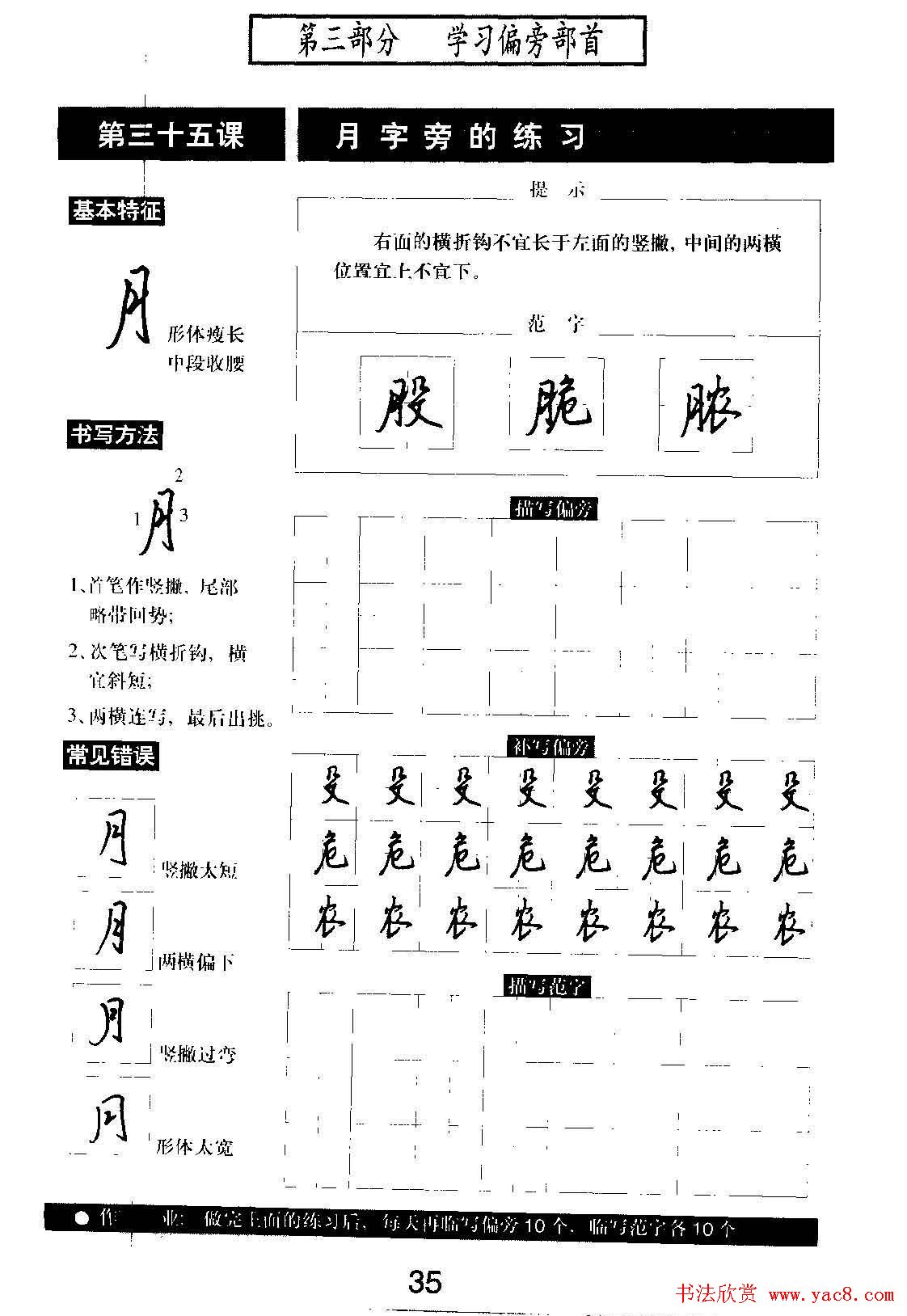 硬笔书法教程《标准钢笔行书》大图