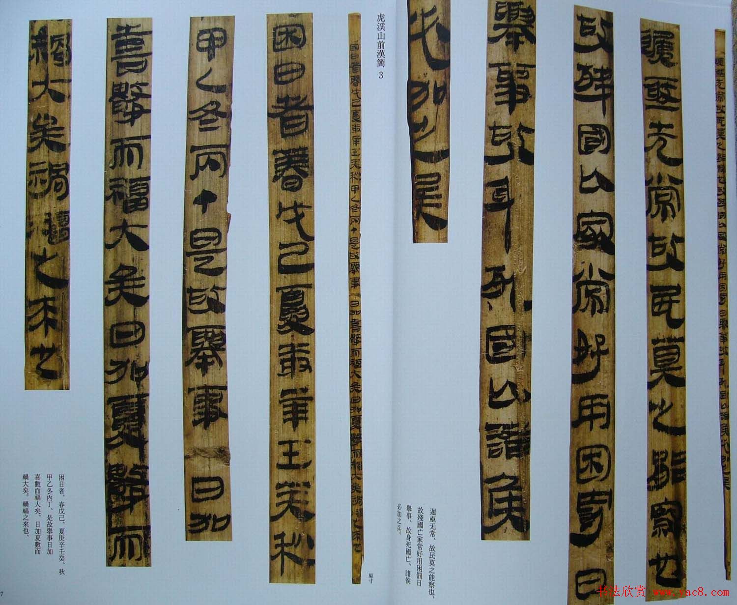 汉代书法竹简欣赏《虎溪山前汉简》