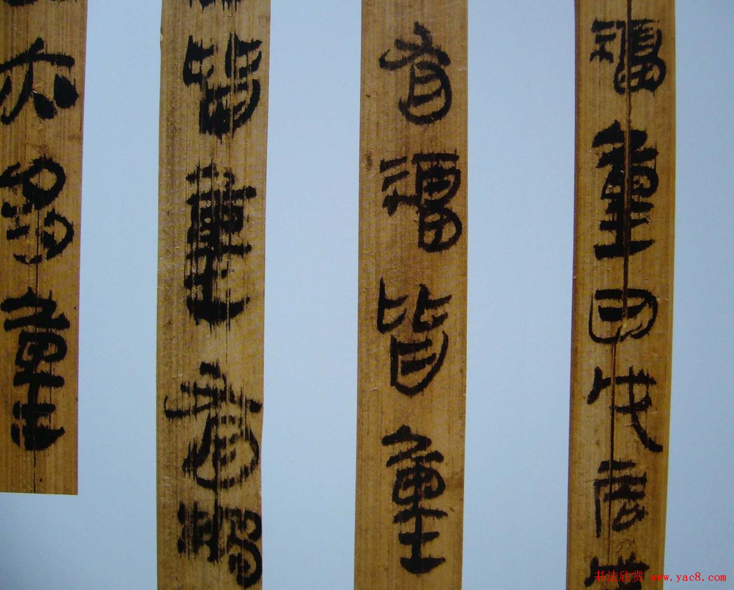 汉代书法竹简欣赏《虎溪山前汉简》