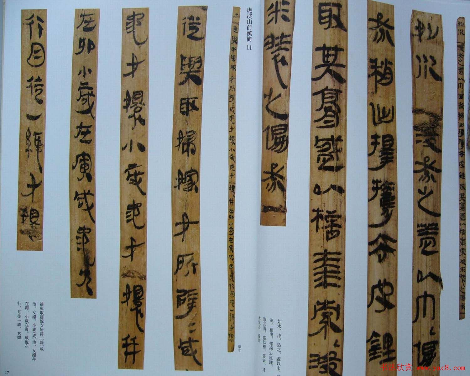 汉代书法竹简欣赏《虎溪山前汉简》