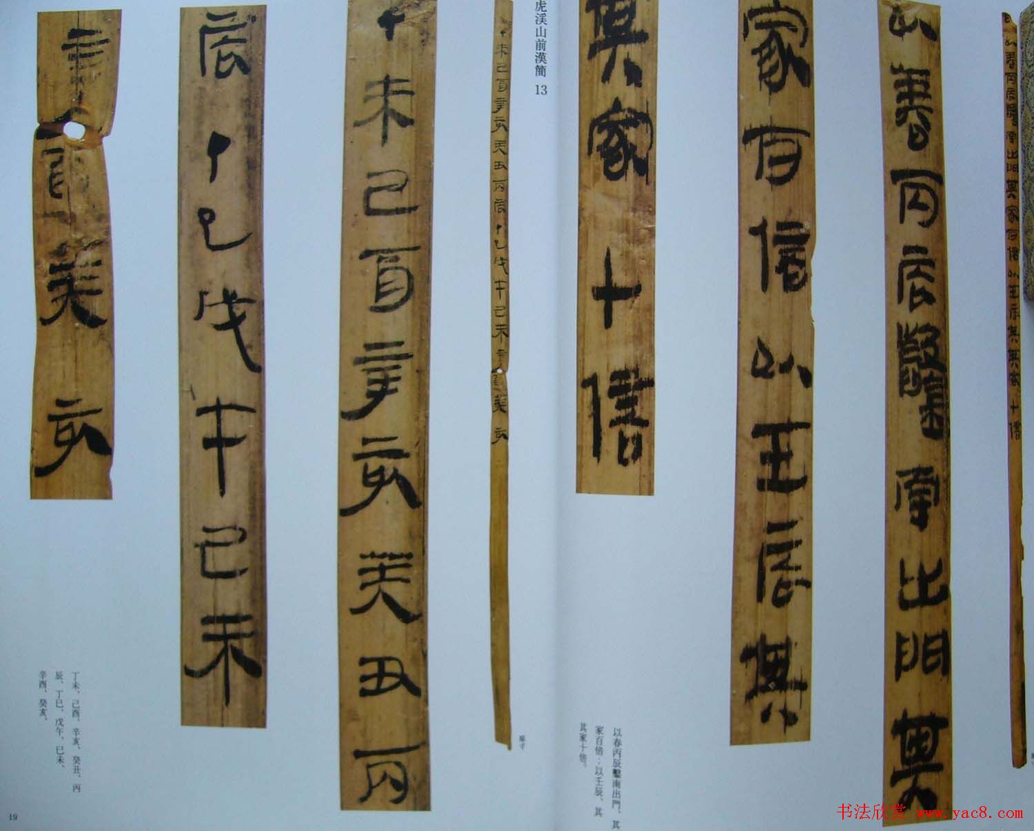 汉代书法竹简欣赏《虎溪山前汉简》