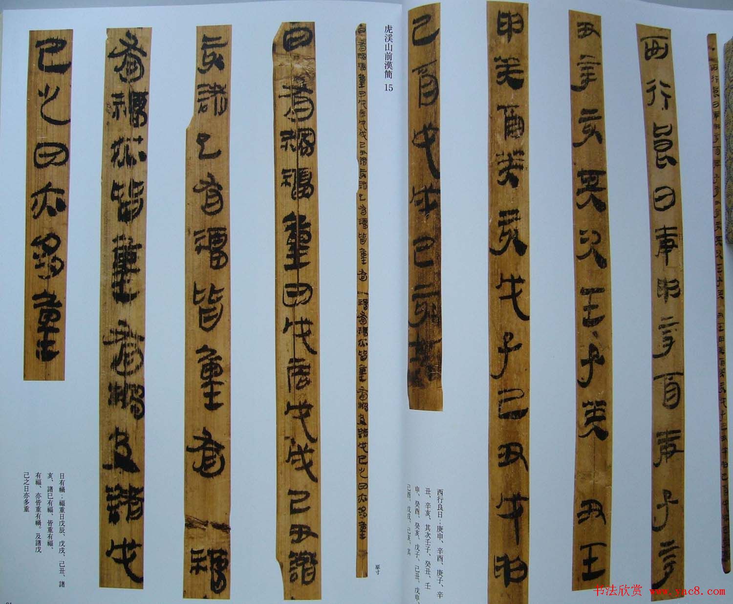 汉代书法竹简欣赏《虎溪山前汉简》