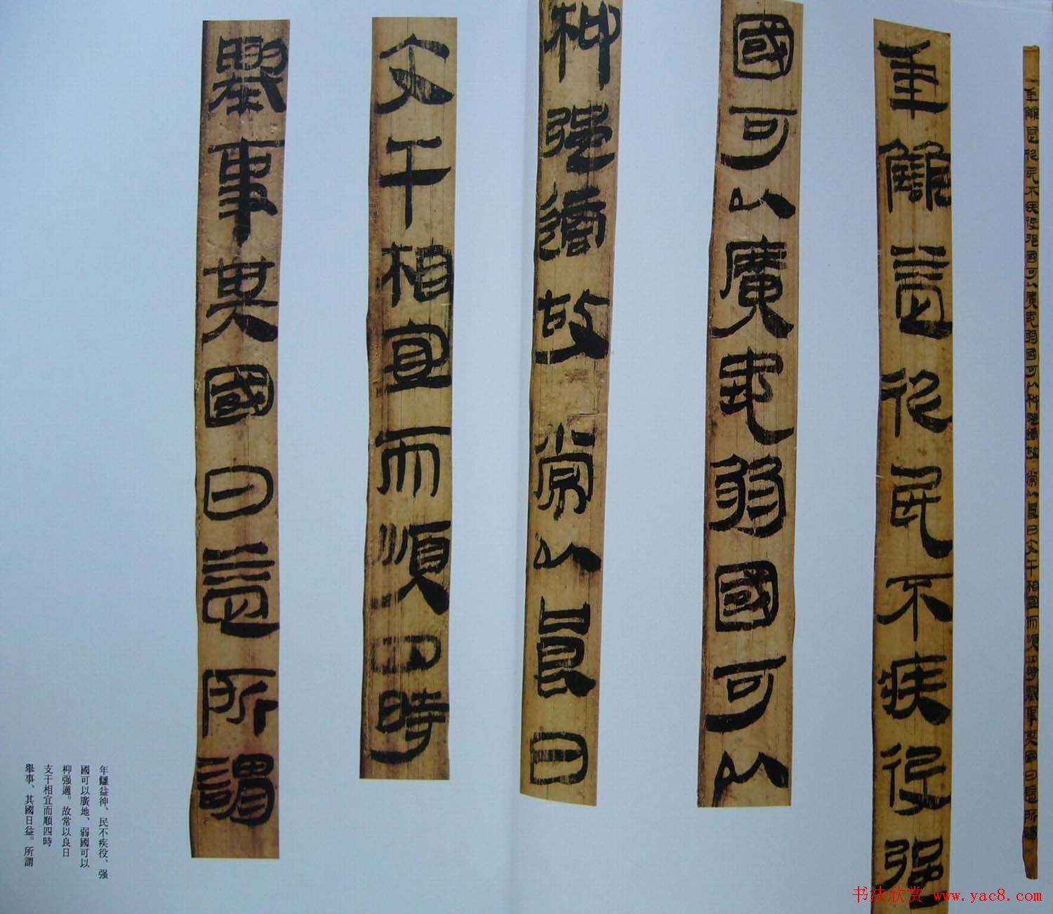 汉代书法竹简欣赏《虎溪山前汉简》