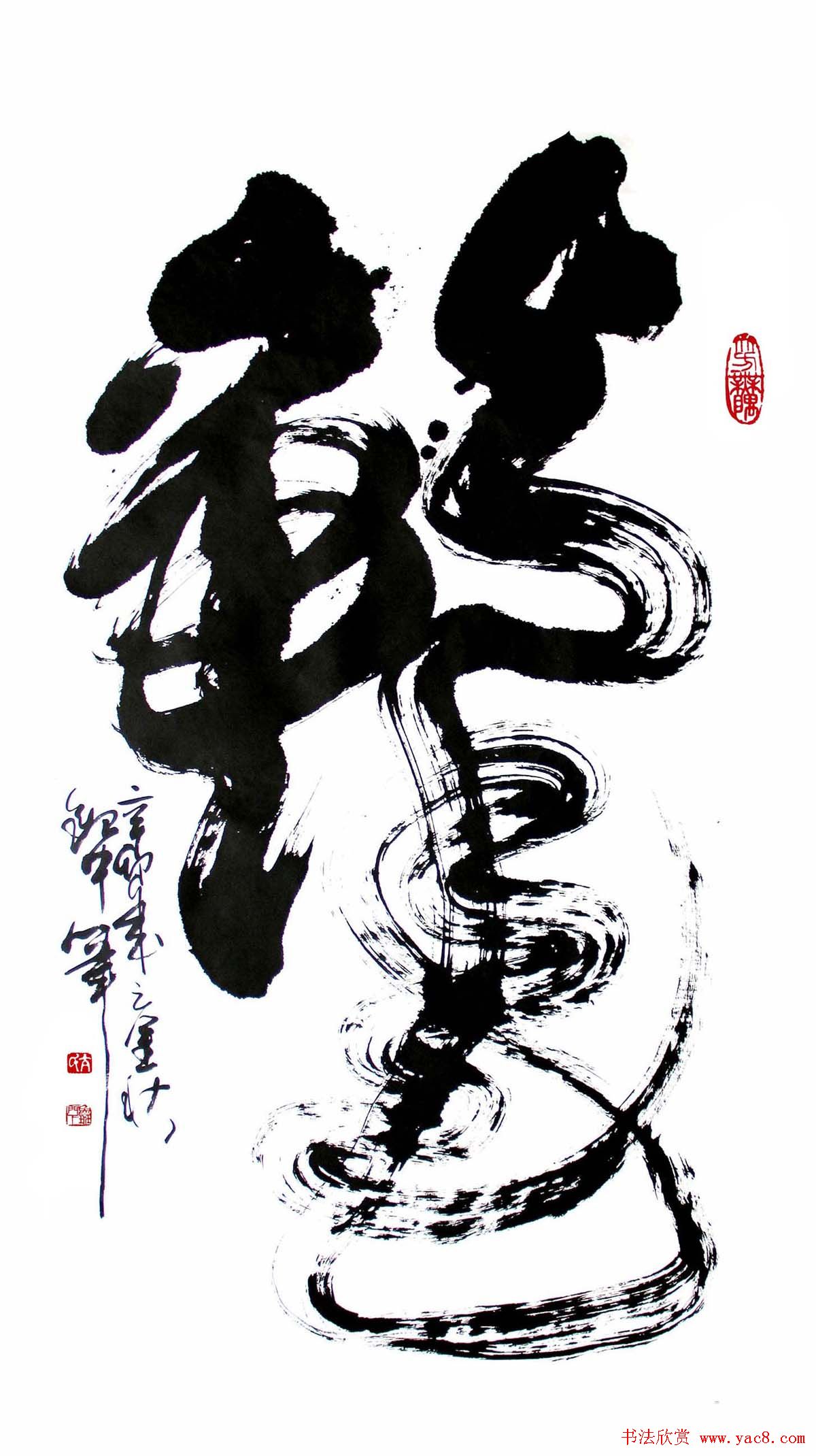 亢银中榜书作品欣赏《百龙集》