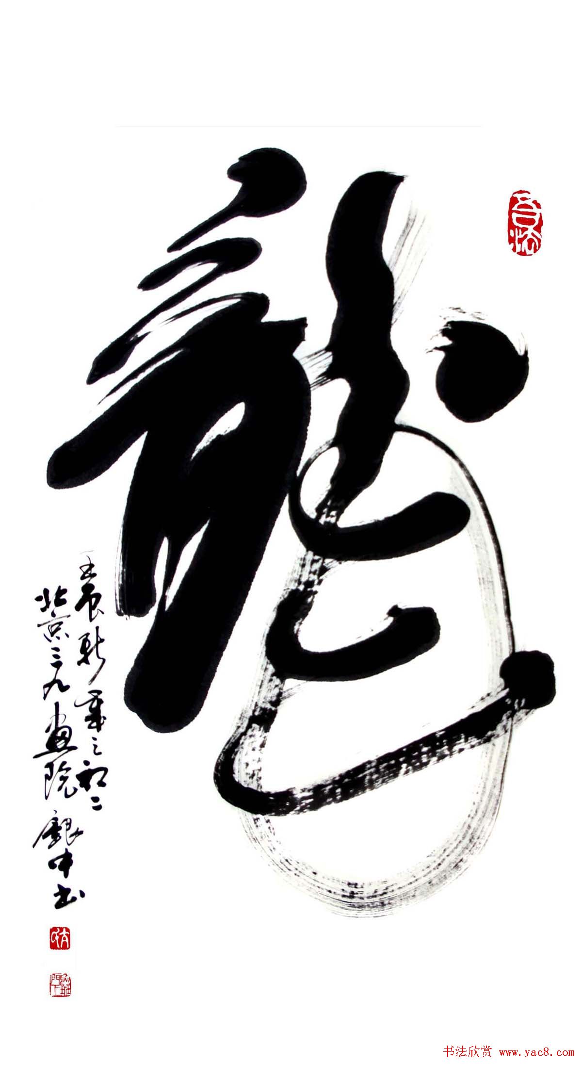 亢银中榜书作品欣赏《百龙集》