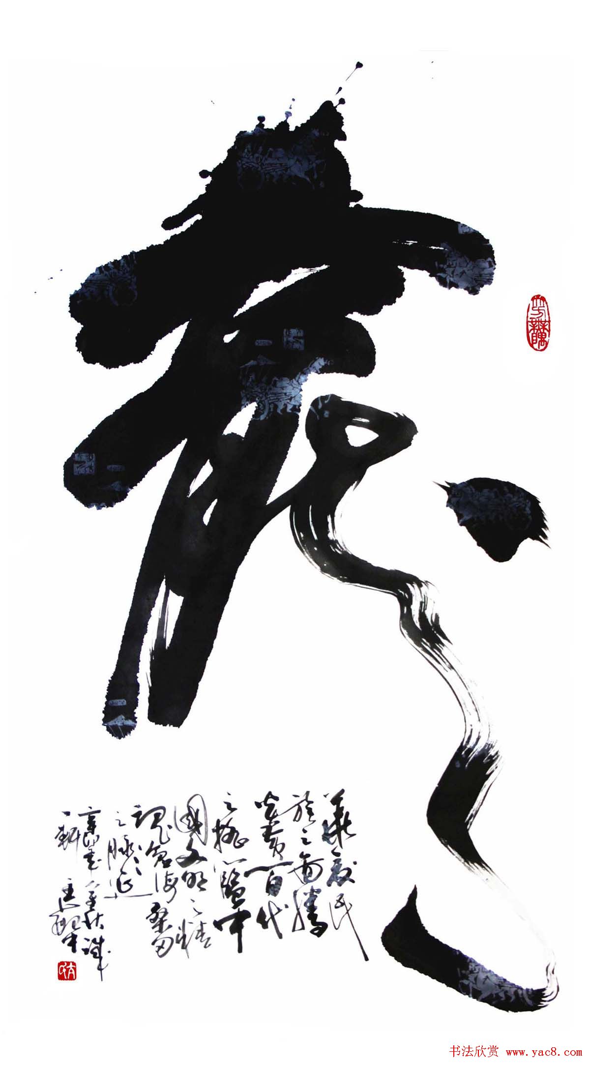 亢银中榜书作品欣赏《百龙集》