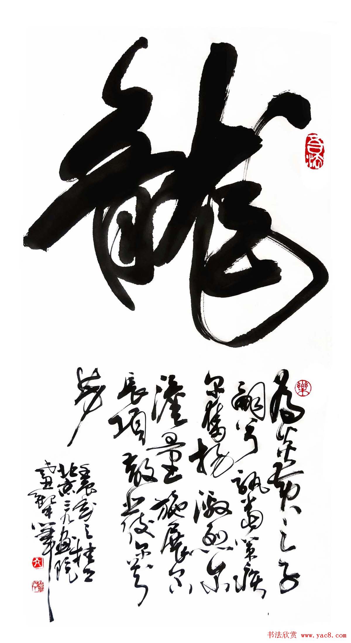 亢银中榜书作品欣赏《百龙集》