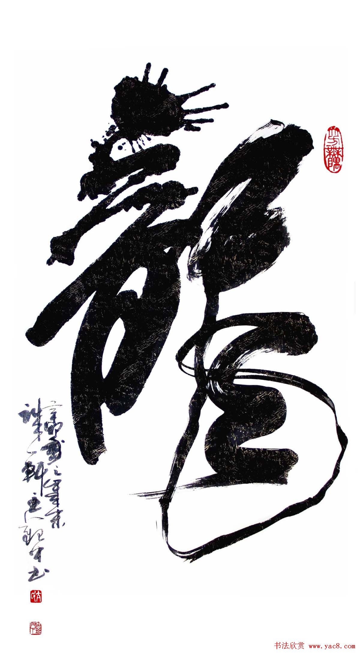 亢银中榜书作品欣赏《百龙集》