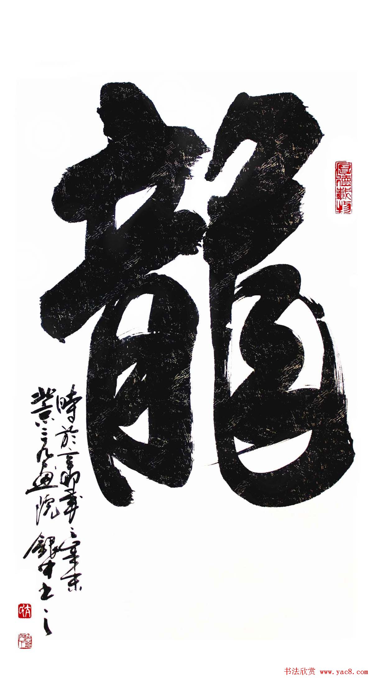 亢银中榜书作品欣赏《百龙集》