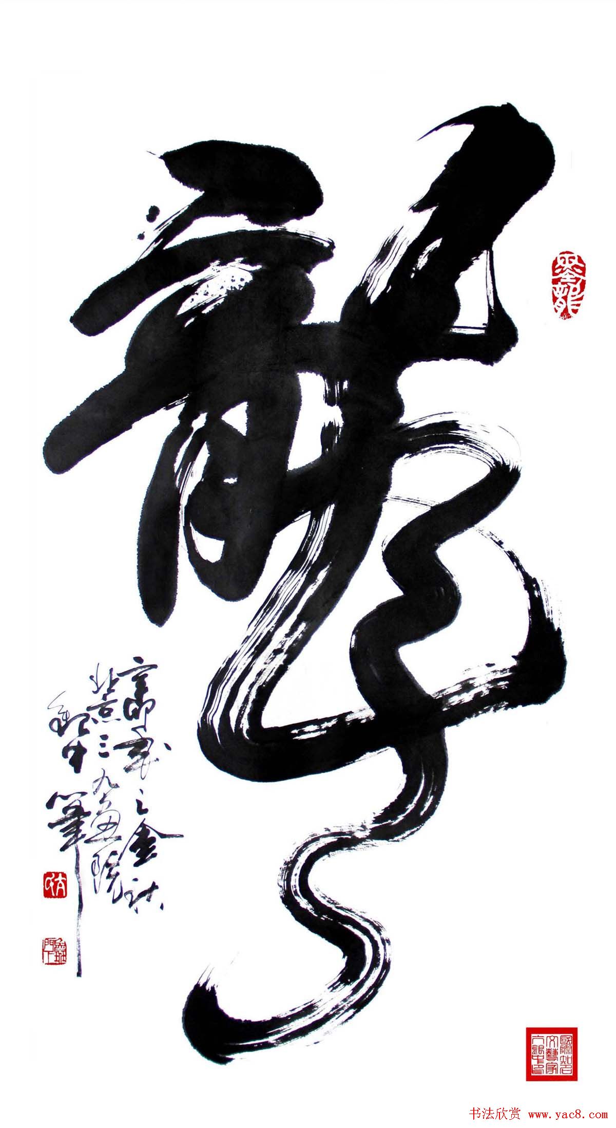 亢银中榜书作品欣赏《百龙集》