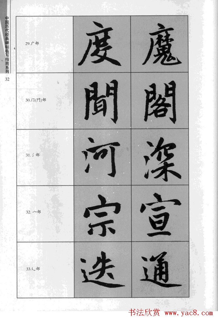 赵孟頫胆巴碑临写指南行楷字帖