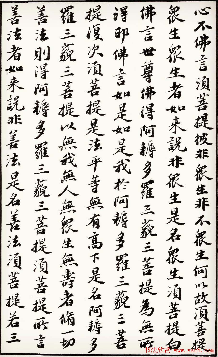 苏轼行楷书法欣赏《金刚经》全本