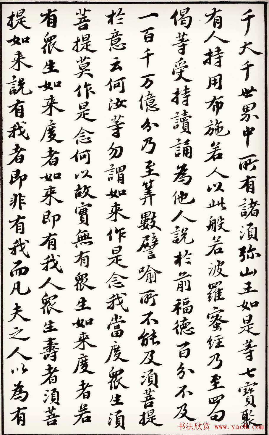 苏轼行楷书法欣赏《金刚经》全本