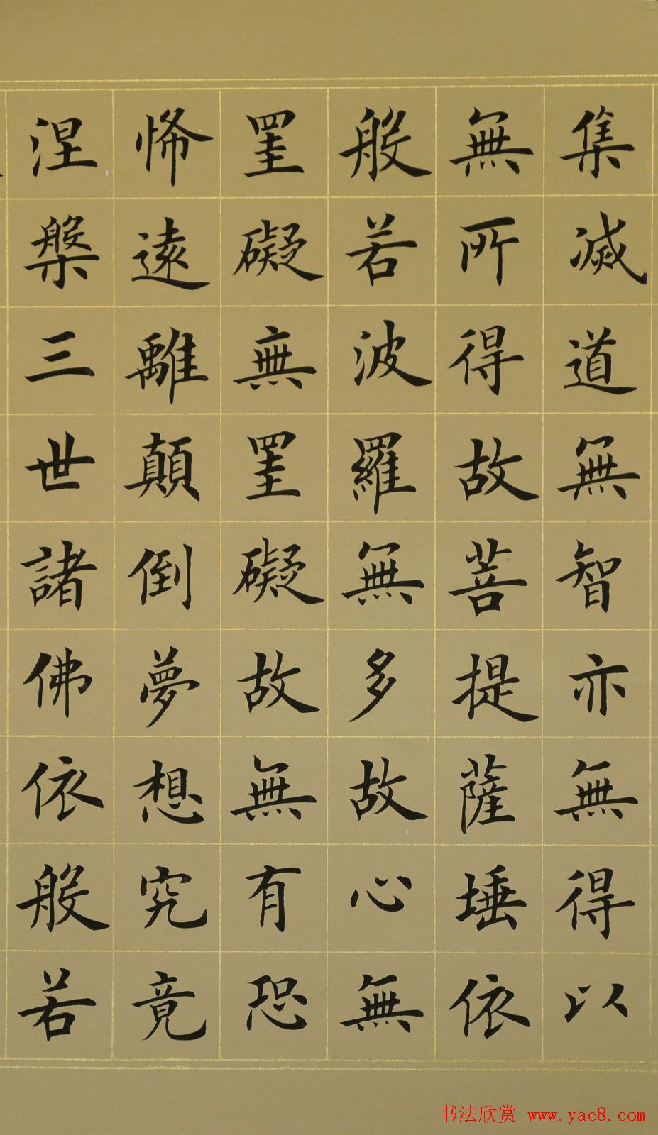 张延东书法手卷欣赏《楷书心经》