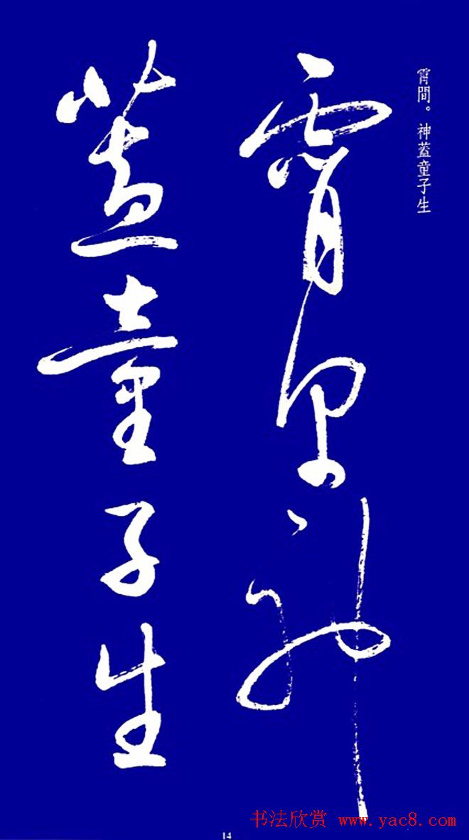 启功草书字帖欣赏《黄庭内景经》