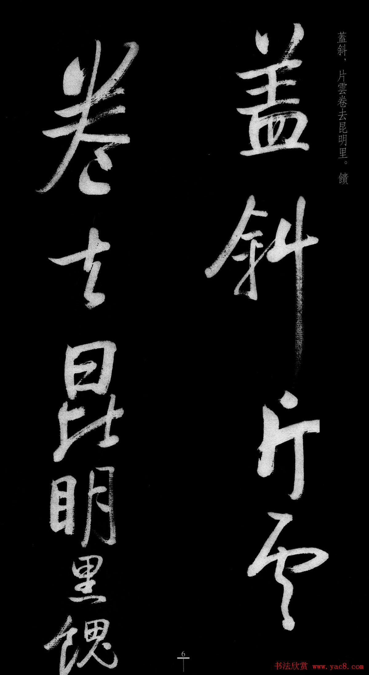 启功行书字帖临八大山人《荷上花歌帖》