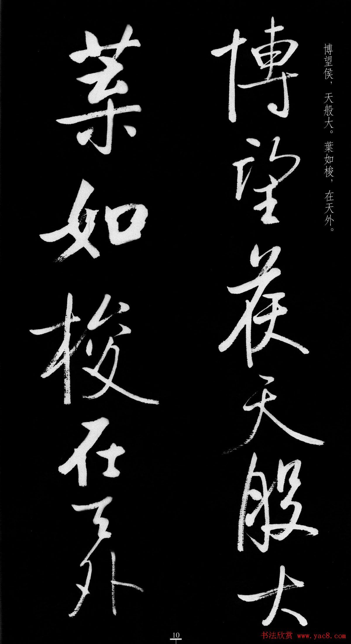 启功行书字帖临八大山人《荷上花歌帖》