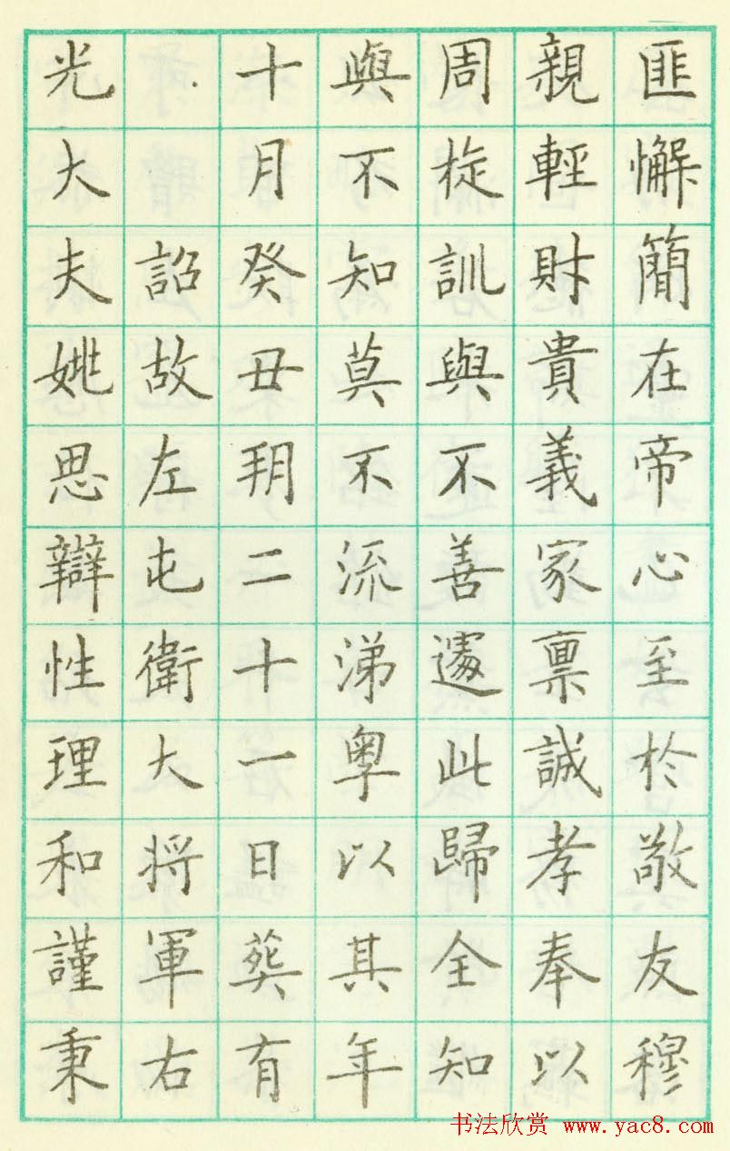 卢中南钢笔楷书欣赏临《姚辩墓志》