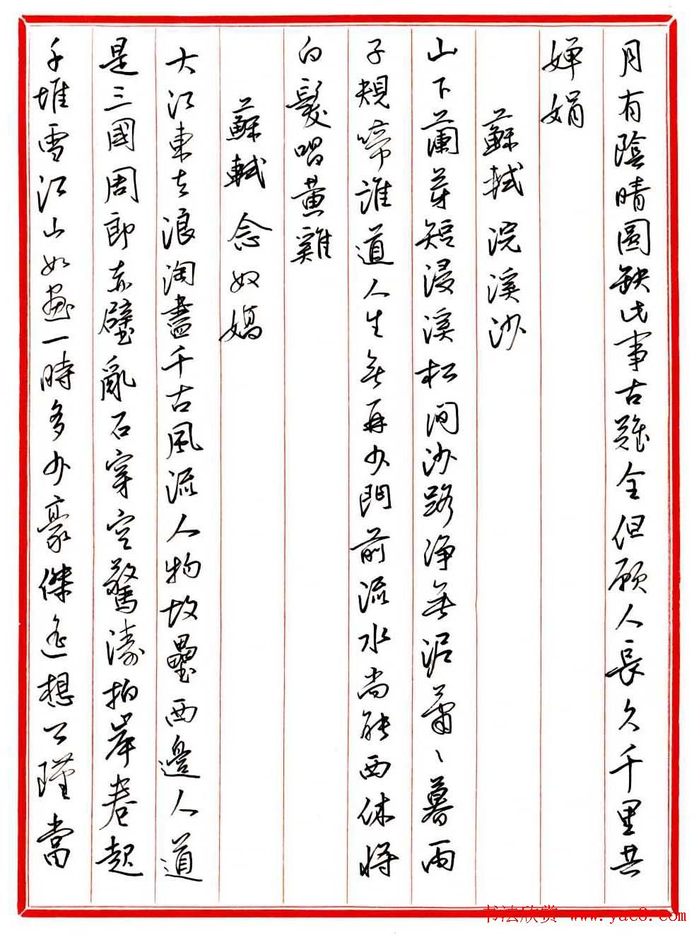 王德荣钢笔行书作品欣赏《古诗词29首》