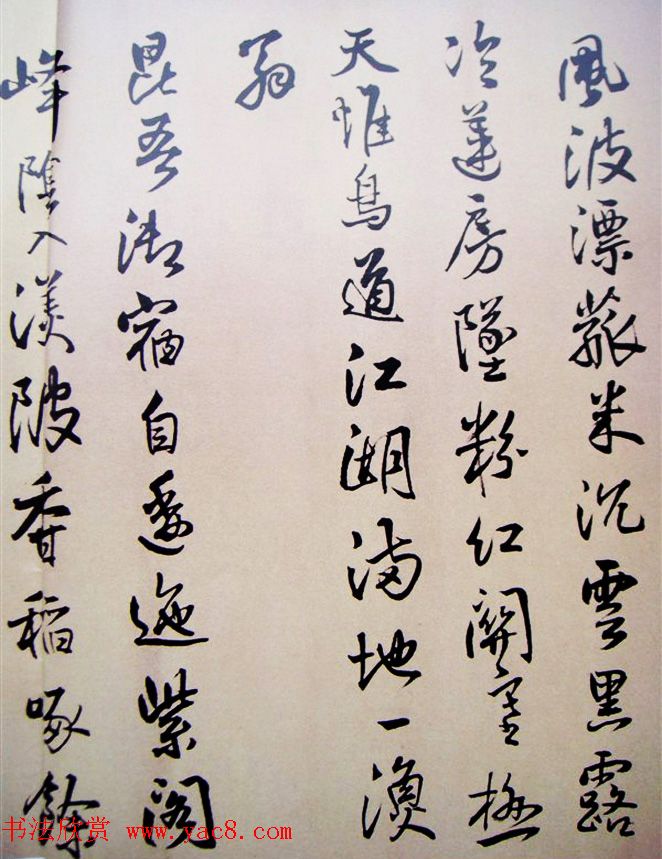 著名书法家傅山行草书《杜甫秋兴八首卷》