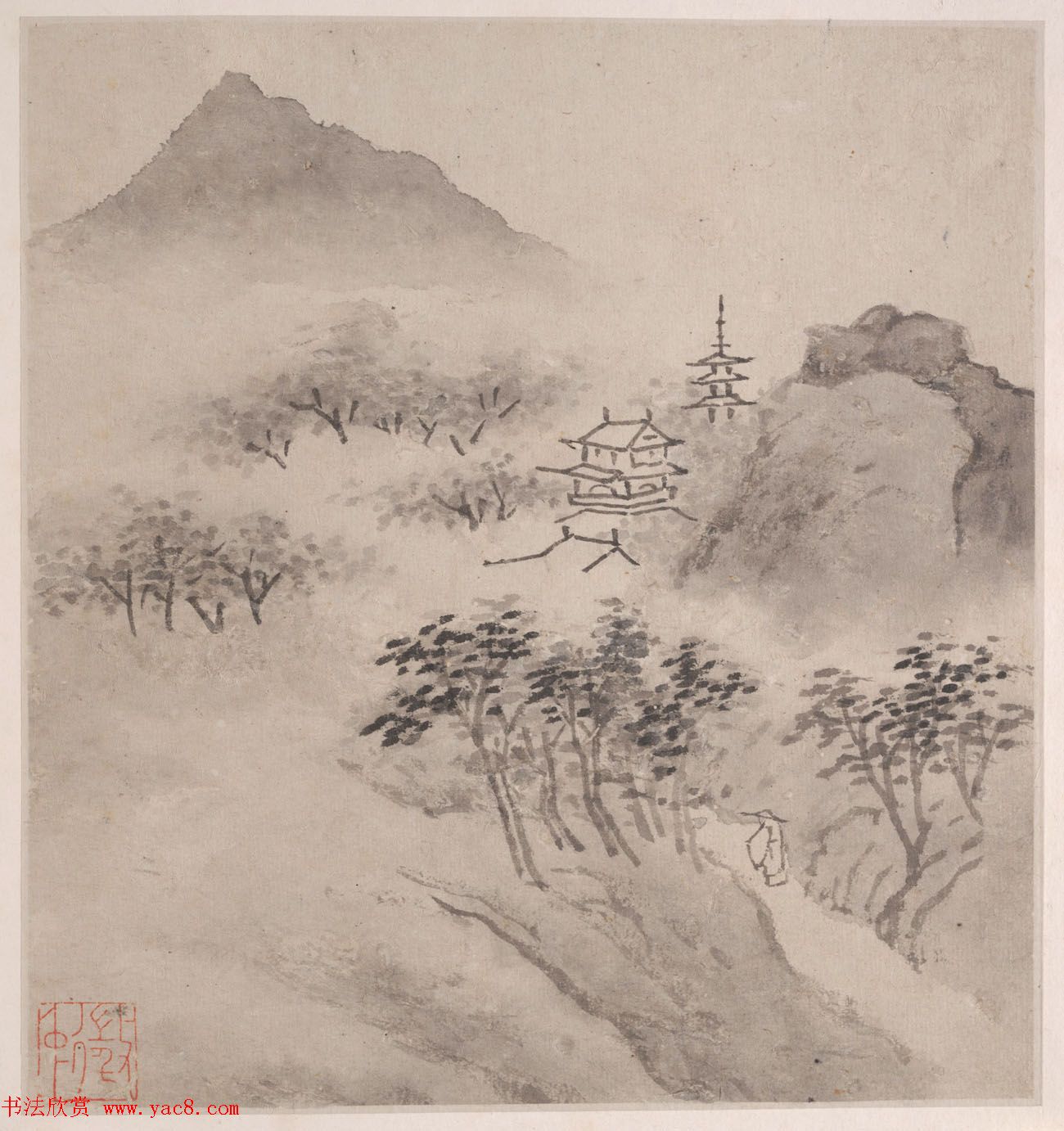 文徵明书画册页欣赏《潇湘八咏》