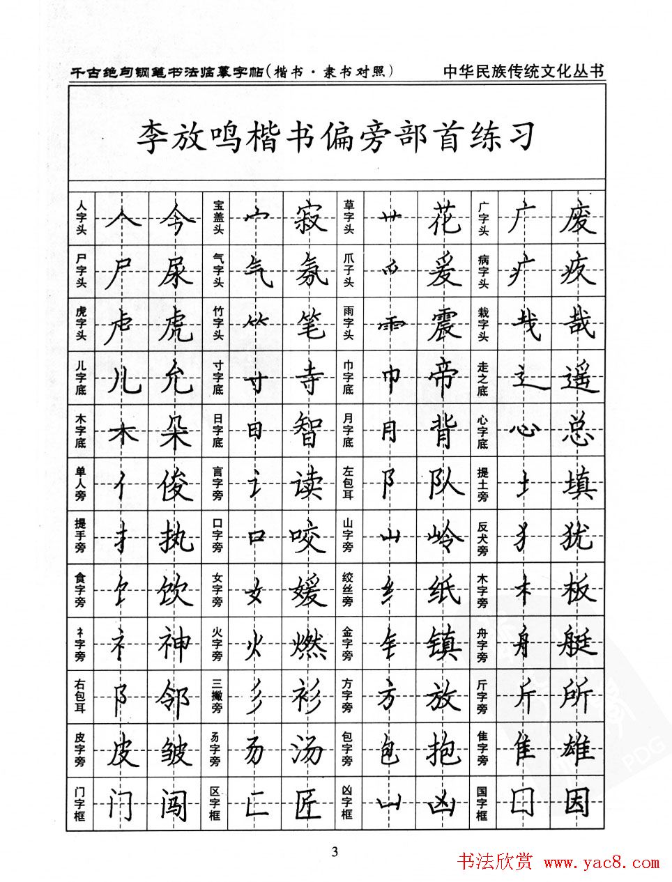 钢笔书法临摹字帖楷书隶书对照千古绝句