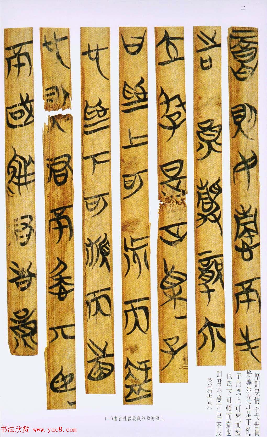 战国楚竹简书法欣赏《缁衣篇》