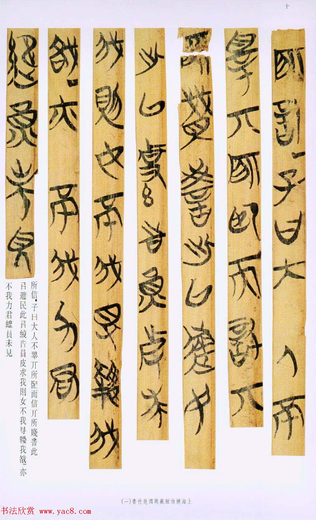 战国楚竹简书法欣赏《缁衣篇》