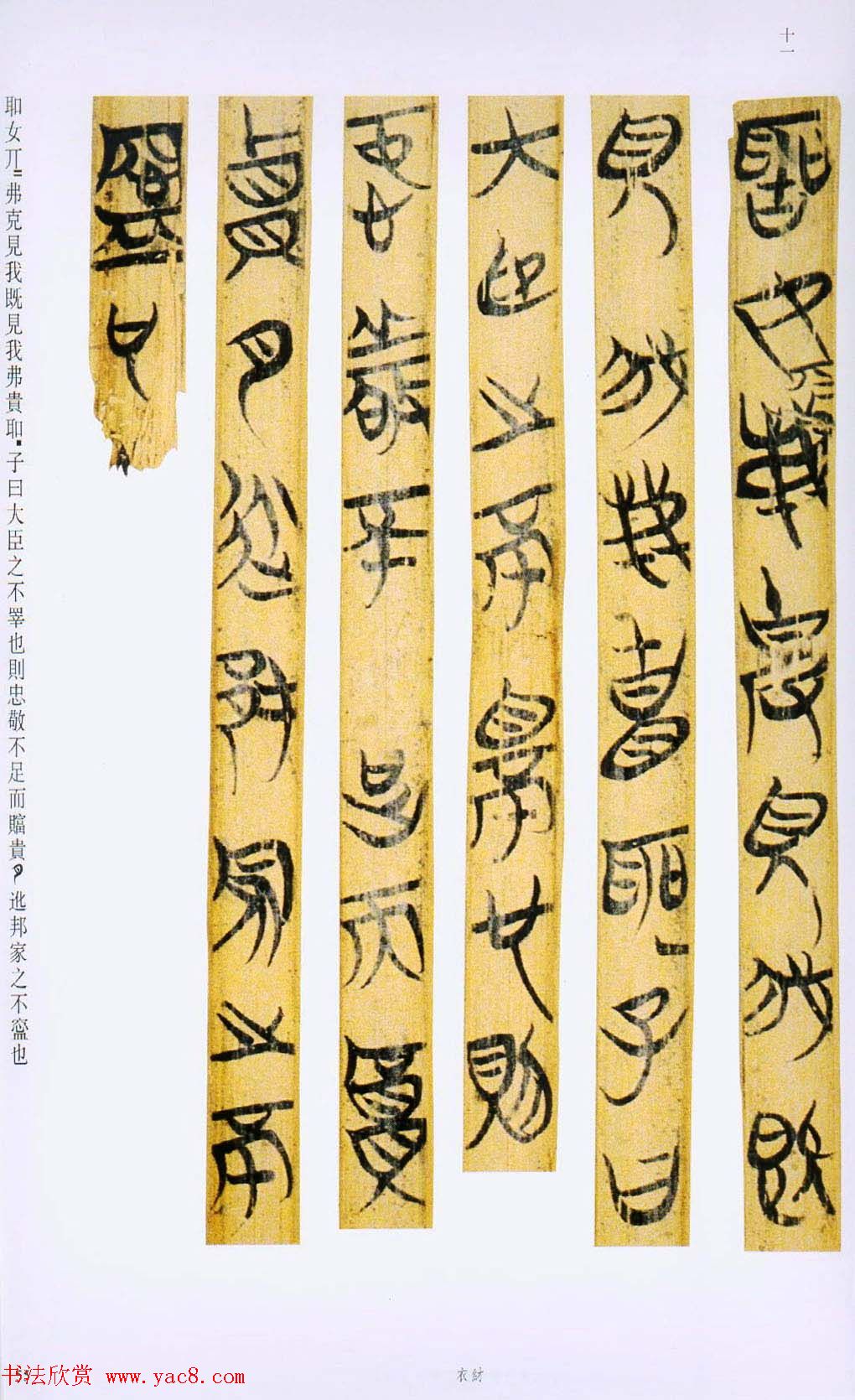 战国楚竹简书法欣赏《缁衣篇》