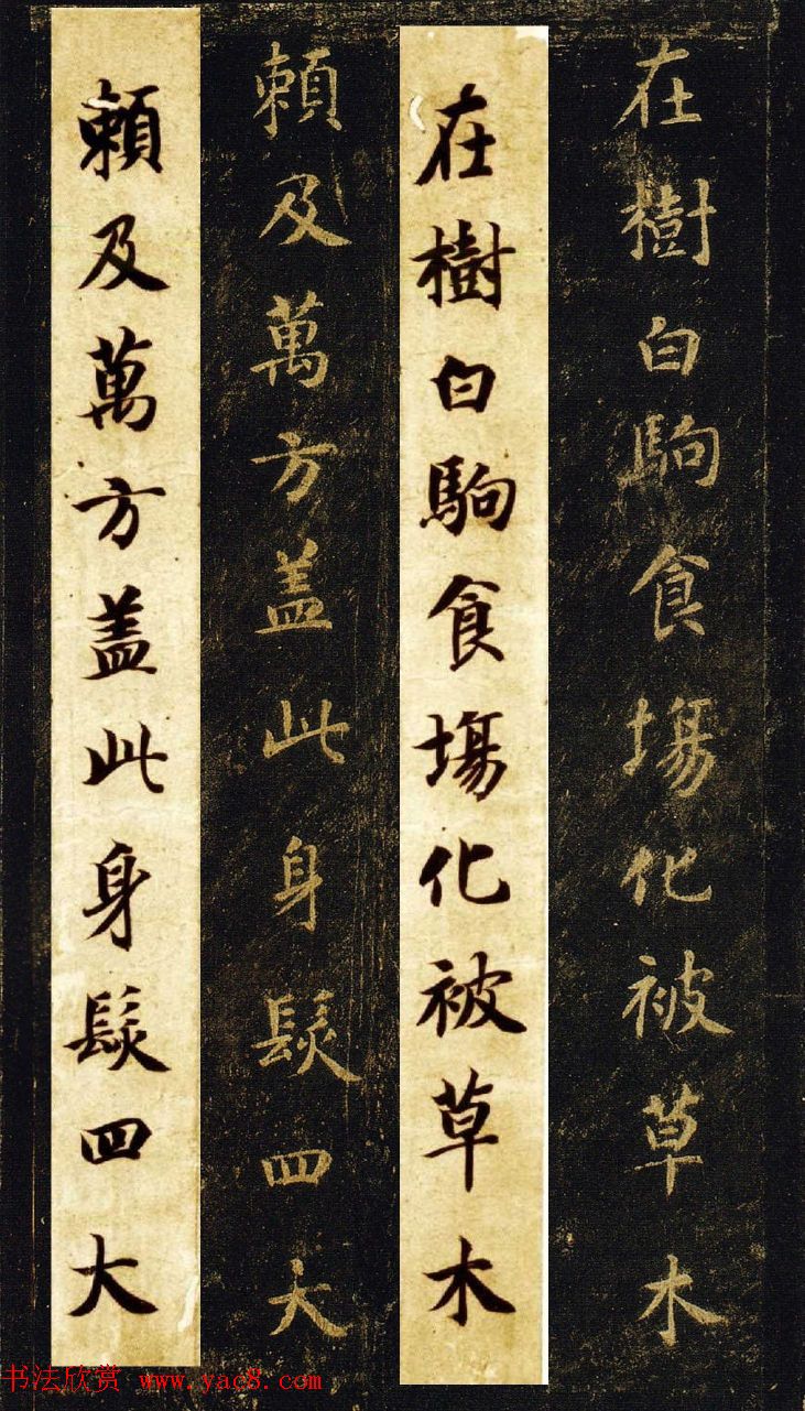 王羲之七世孙智永楷书字帖《千字文帖拓对照》