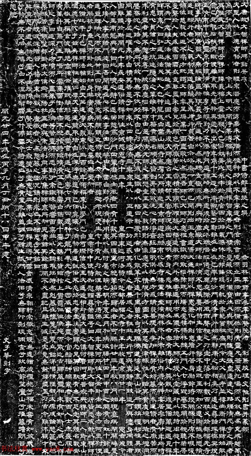 史维则隶书欣赏《大智禅师碑》著名唐隶碑刻