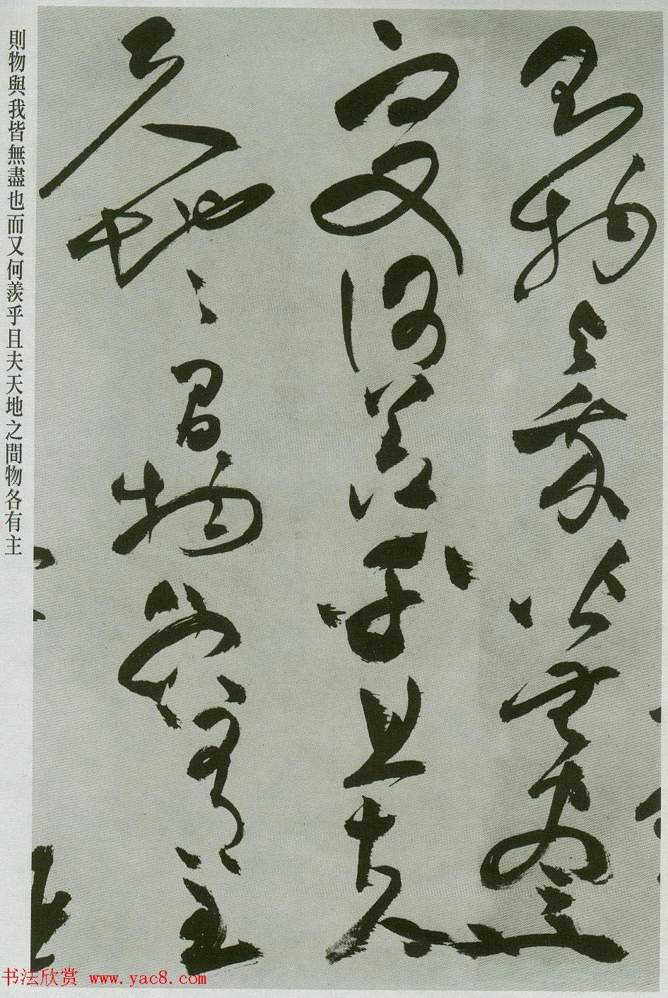 祝允明草书字帖欣赏《前赤壁赋》