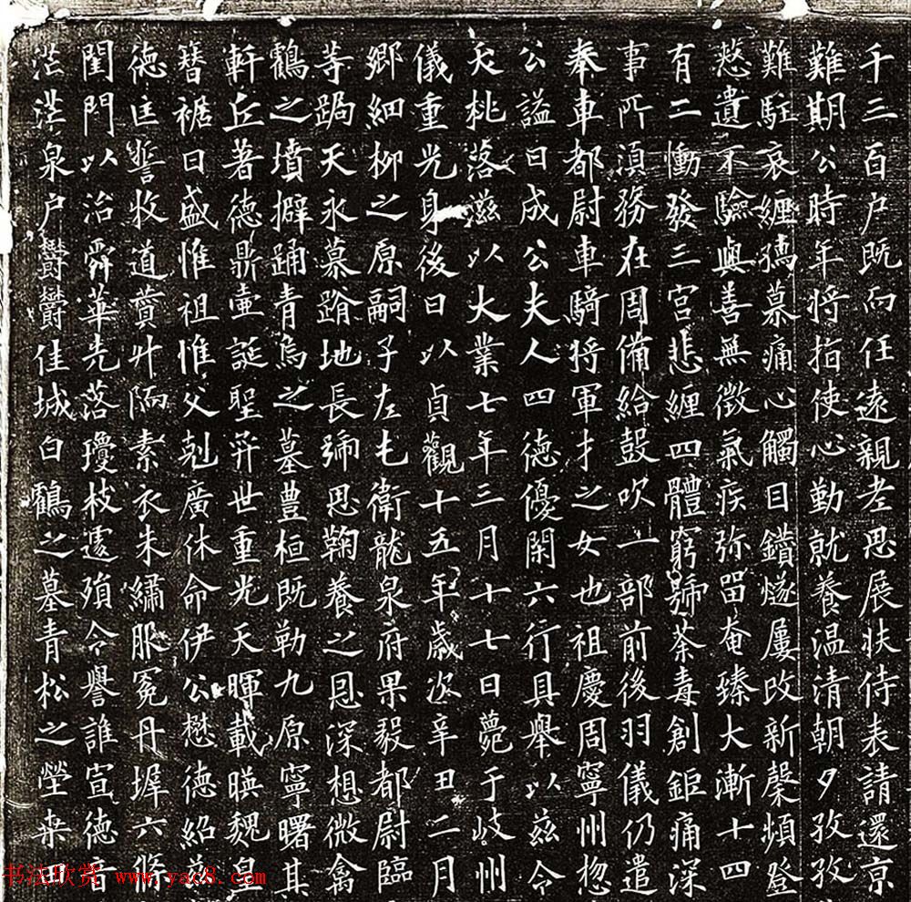 唐代欧阳询楷书欣赏《丘师墓志》高清拓本