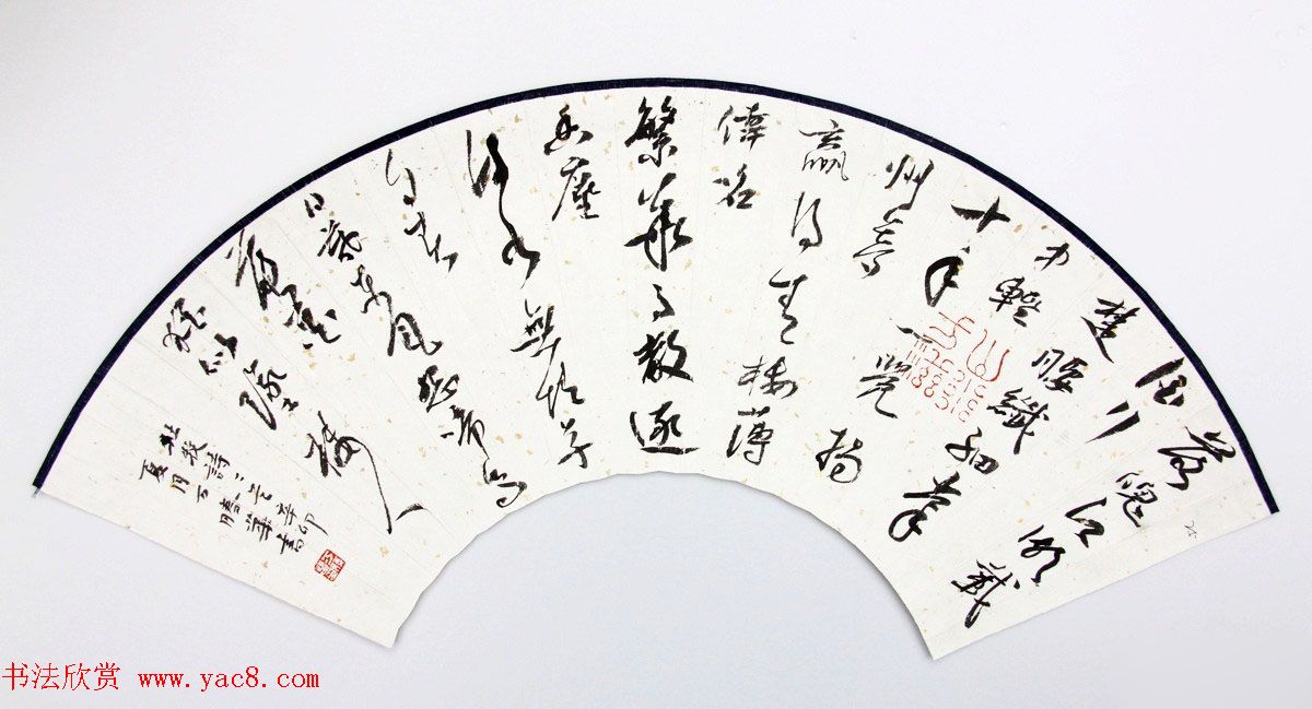 万胜华扇面书法作品欣赏