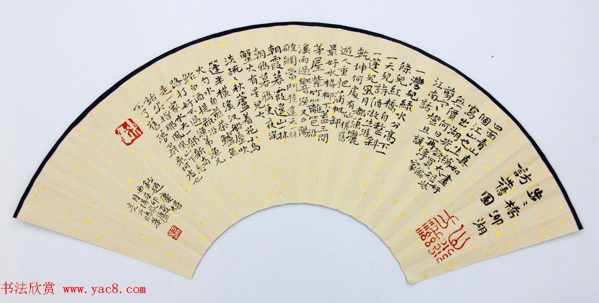 万胜华扇面书法作品欣赏