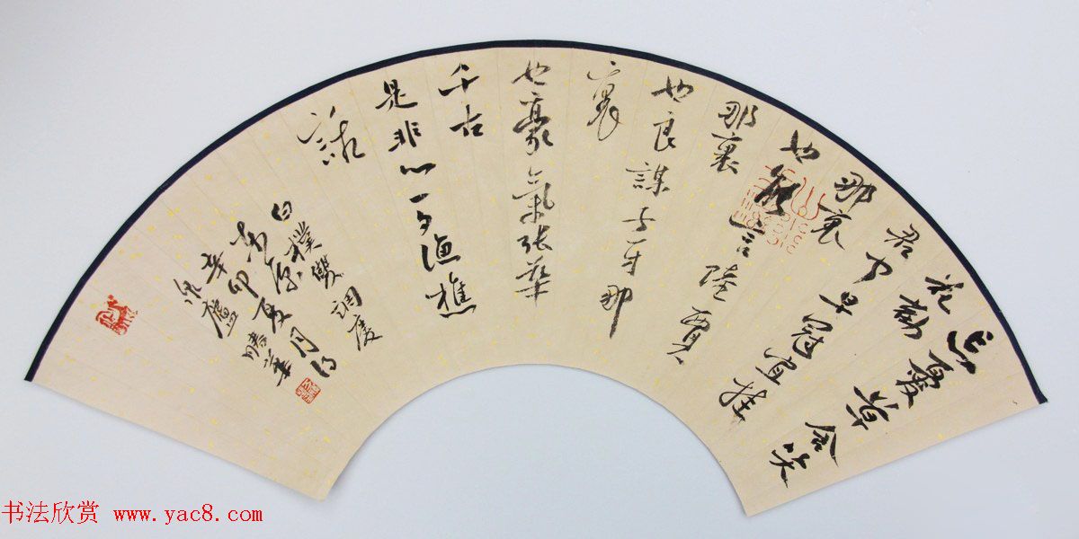 万胜华扇面书法作品欣赏