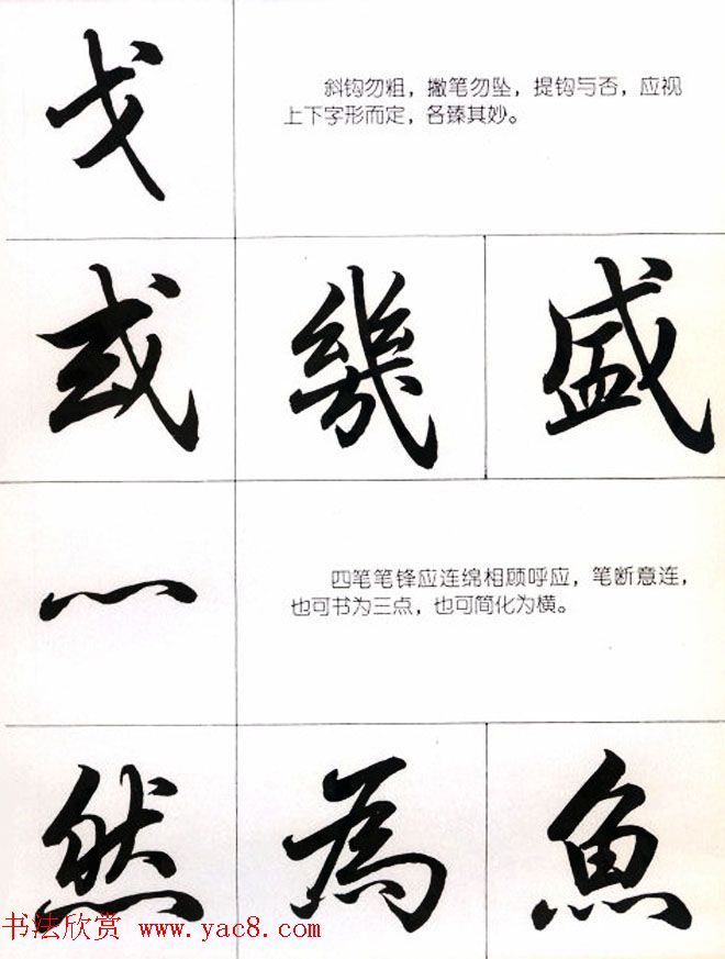 书法教学字帖《行书结构图解》