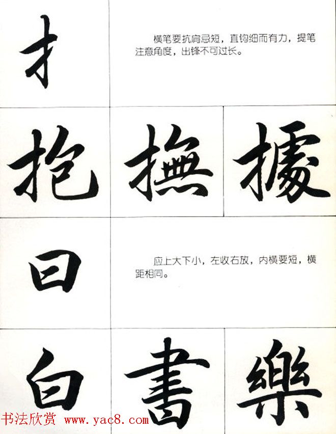 书法教学字帖《行书结构图解》