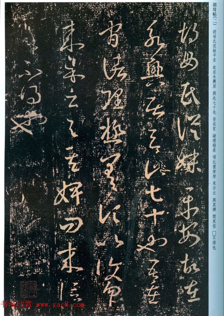 王羲之草书欣赏《胡母帖》三种